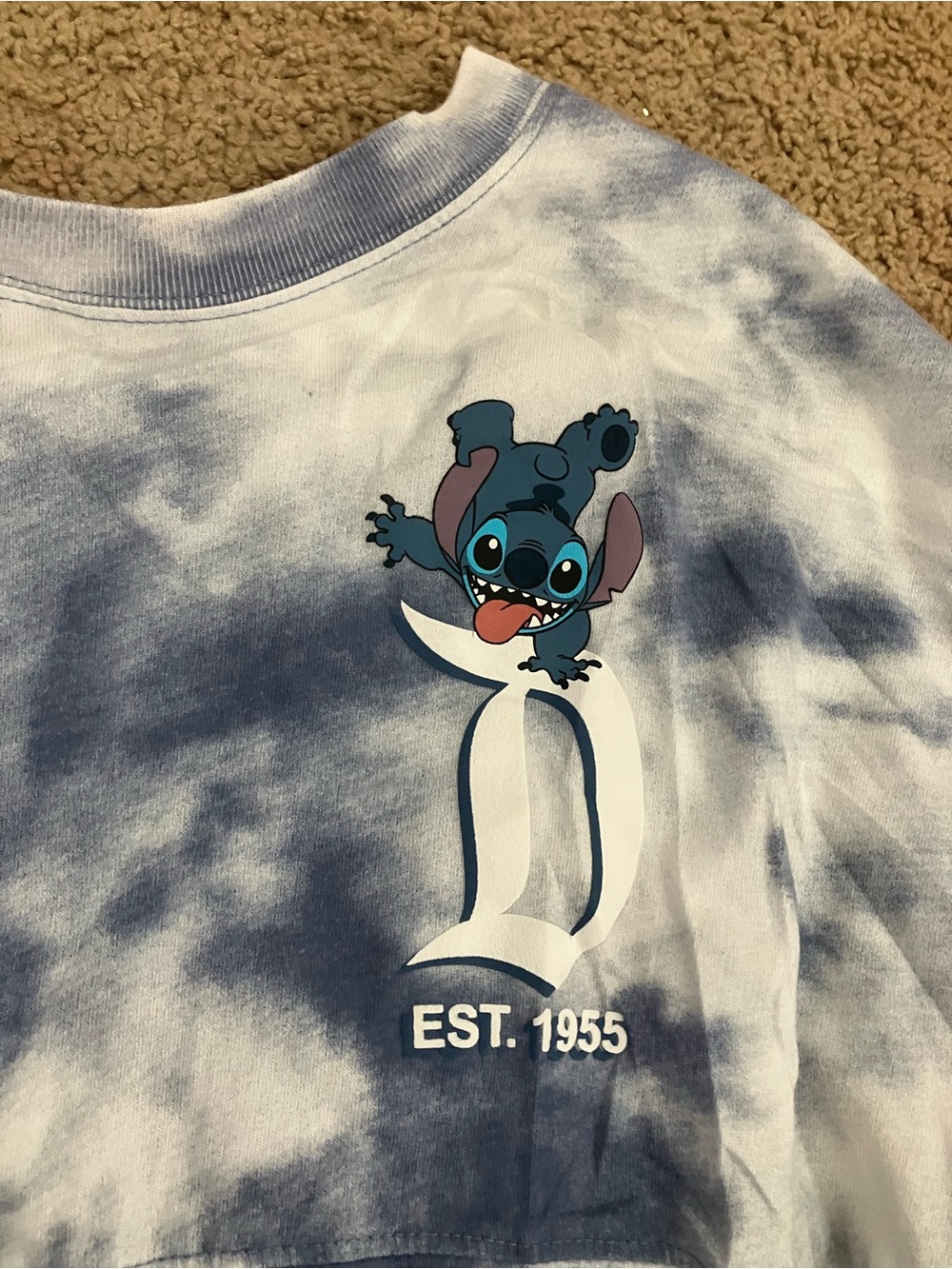 Official Disney Spirit Jersey Stitch tie-dye in size S